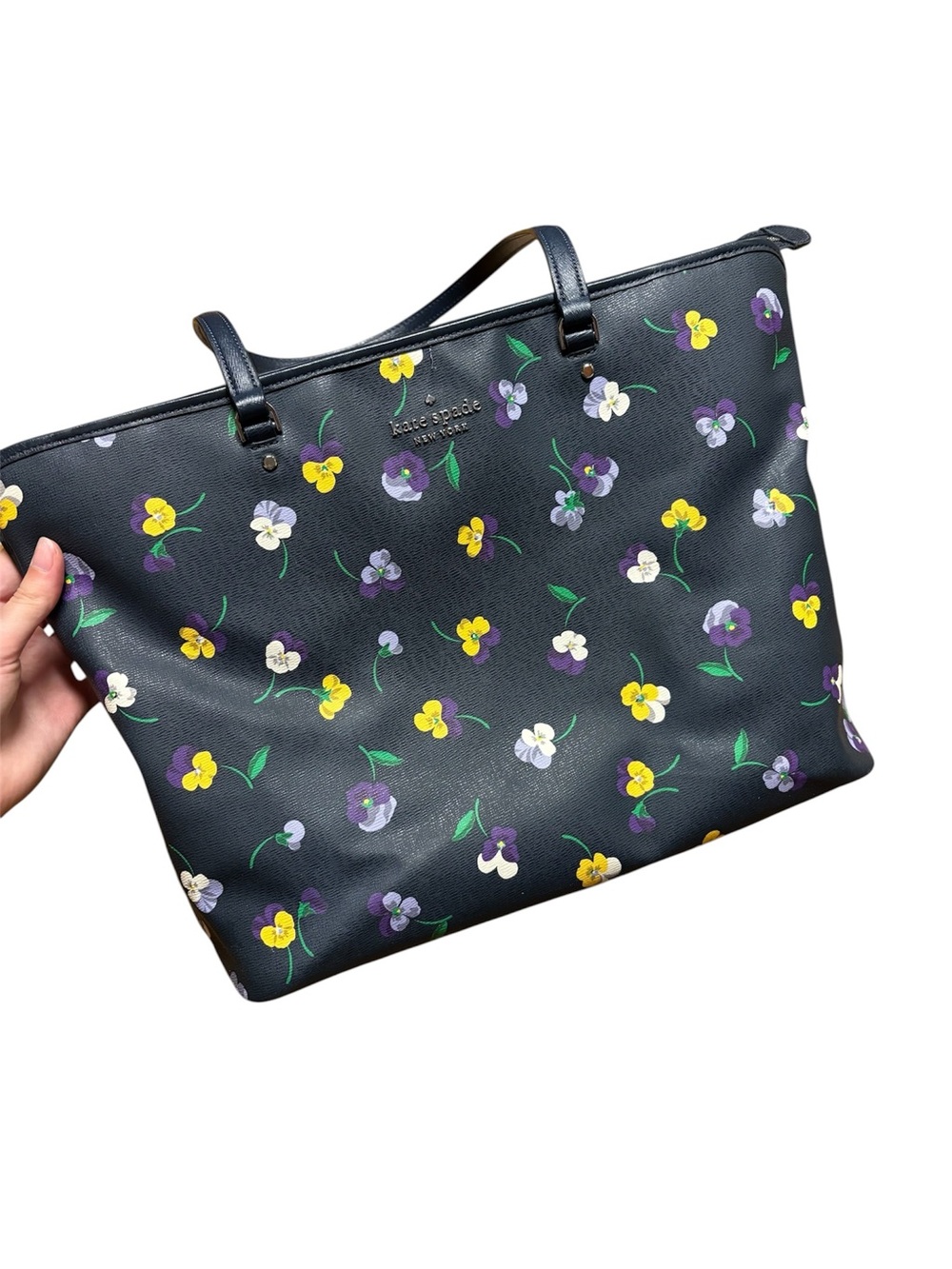 Kate Spade Blue & Yellow Floral Tote